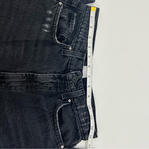 Y2K Charlotte Russe Melrose Black Distressed Wide-Leg Jeans – Grunge 2000s Style - Picture 9 of 10